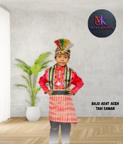 Baju Tari Saman Aceh (Merah)