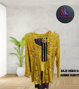 Setelan Kebaya Kuning Kunyit